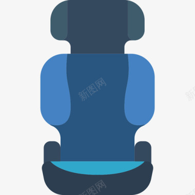 汽车座椅抚养儿童3扁平图标图标