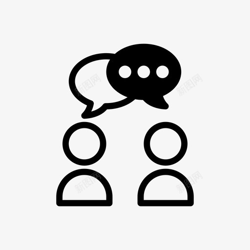 会说话的人沟通交谈图标svg_新图网 https://ixintu.com 交谈 会说话的人 会说话的人交谈 沟通 用户说话 讨论