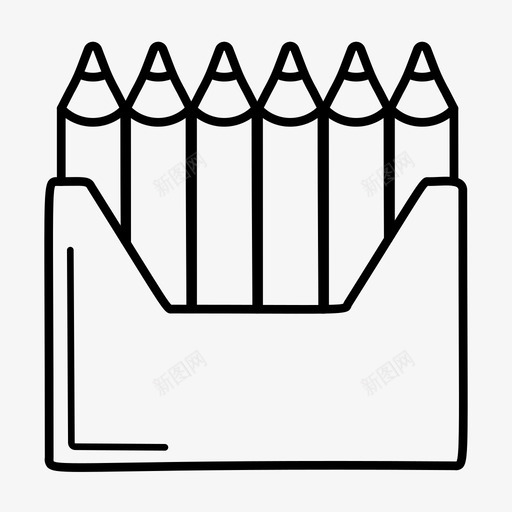 彩色铅笔绘画学校图标svg_新图网 https://ixintu.com 学习 学校 彩色 教育 文具 用品 绘画 铅笔