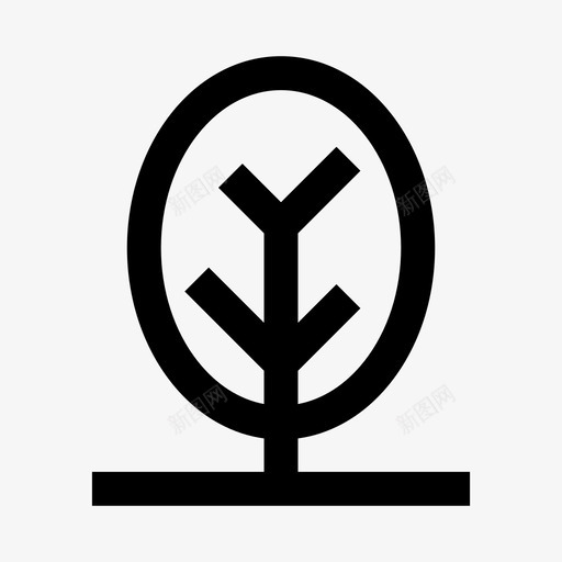 抽象树花园标志图标svg_新图网 https://ixintu.com 主义 抽象 极简 标志 花园