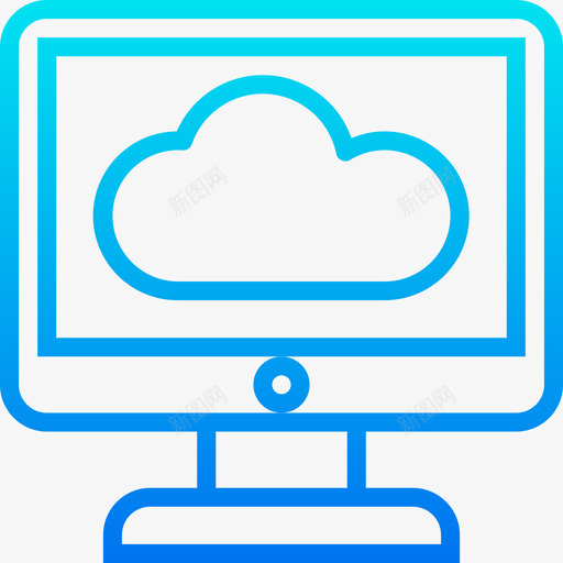 云计算数据和网络管理2梯度图标svg_新图网 https://ixintu.com 云计算 数据 梯度 网络管理