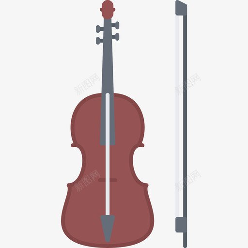 小提琴音乐91平调图标svg_新图网 https://ixintu.com 小提琴 平调 音乐
