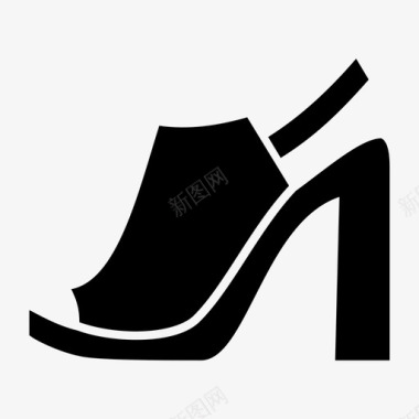 高跟鞋时尚女图标图标