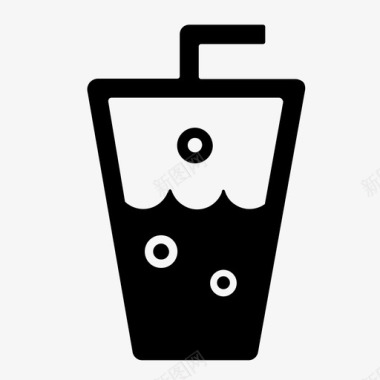 软饮料玻璃咖啡店图标集1图标