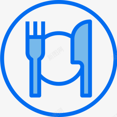 Dish餐厅93蓝色图标图标