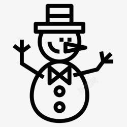 冬季雪人各种形状素材雪人圣诞节形状图标高清图片
