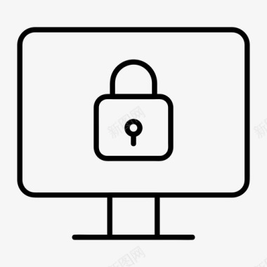 电脑锁密码保护图标图标