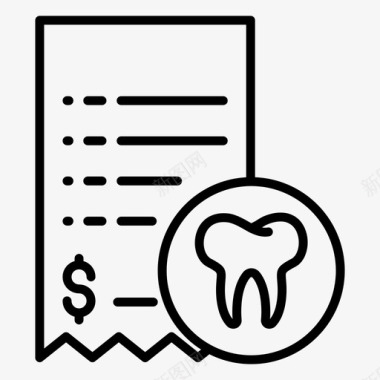 发票牙科37轮廓图标图标
