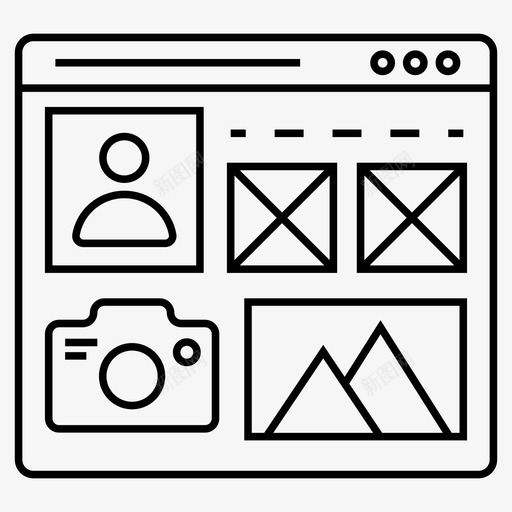 web配置文件应用程序联机性能仪表板图标svg_新图网 https://ixintu.com siteflow ui web 向量 图标 套件 布局 用户 线框 详细信息 配置文件