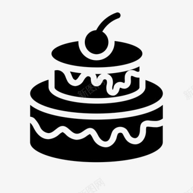 蛋糕聚会海绵图标图标