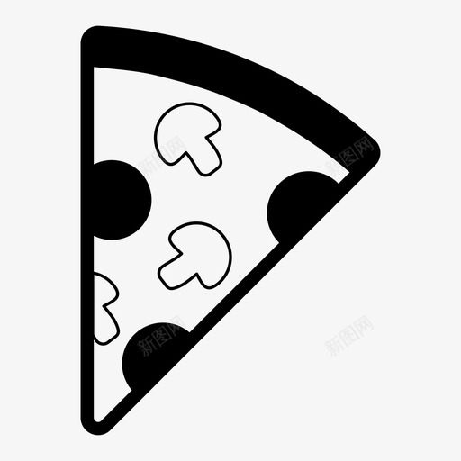 披萨片食物意大利图标svg_新图网 https://ixintu.com 意大利 意大利香肠 披萨片 派 食物
