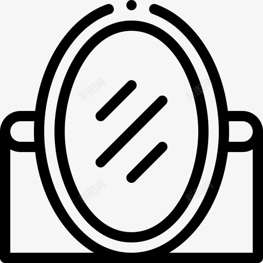 镜子家居用品23直线型图标svg_新图网 https://ixintu.com 家居用品 直线 线型 镜子