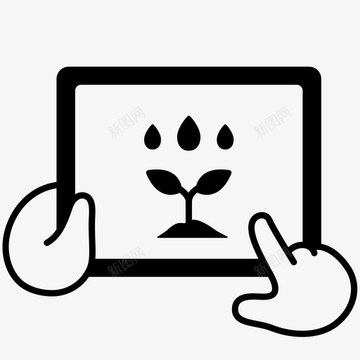 数字农场农业智能农场图标svg_新图网 https://ixintu.com 农业 农场 字形 平板电脑 数字 智能