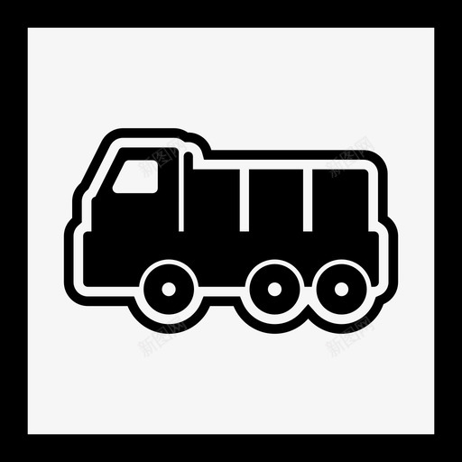 自卸车建筑重型图标svg_新图网 https://ixintu.com 卡车 建筑 自卸车 运输 重型