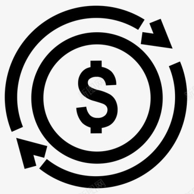 美元营销商业硬币图标图标
