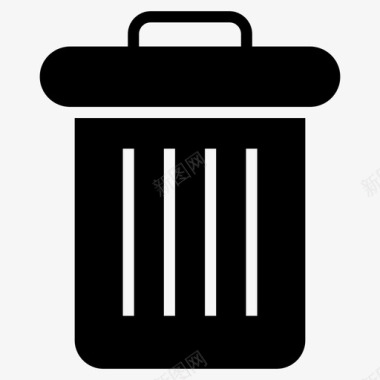垃圾箱容器垃圾箱回收站图标图标