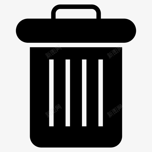 垃圾箱容器垃圾箱回收站图标svg_新图网 https://ixintu.com 回收垃圾箱 回收容器 回收站 垃圾箱 垃圾箱容器 用户界面字形向量图标集