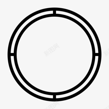 圆形边缘戒指图标图标