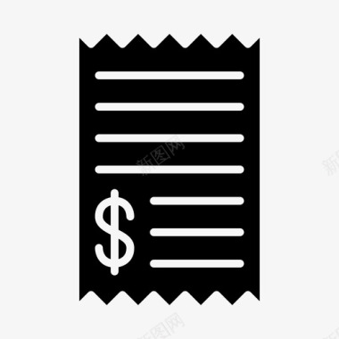 发票美元财务图标图标