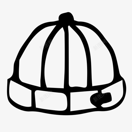 帽子海滩帽时尚图标svg_新图网 https://ixintu.com 帽子 时尚 款式 海滩 用品 羊毛 袖口