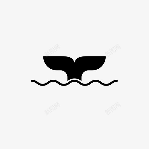 鲸尾潜水海洋图标svg_新图网 https://ixintu.com 水下 海洋 潜水 潜水图标集雕文 鲸尾