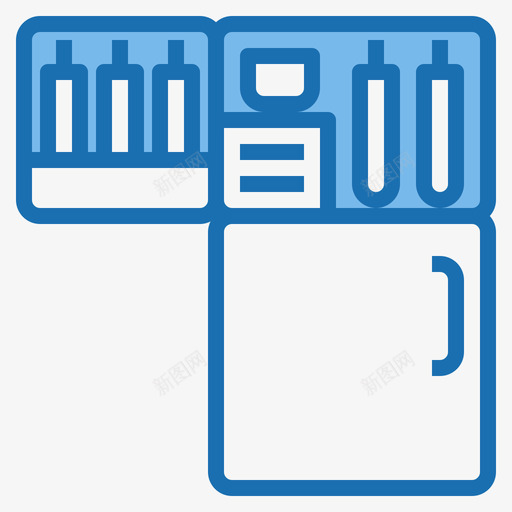 冰箱厨房92蓝色图标svg_新图网 https://ixintu.com 冰箱 厨房92 蓝色