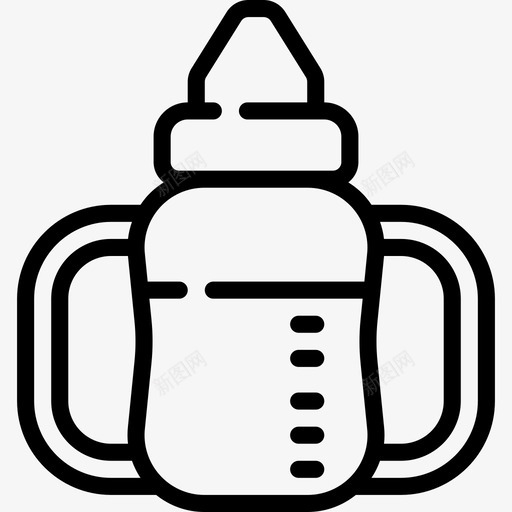 吸管杯婴儿107直线型图标svg_新图网 https://ixintu.com 吸管 婴儿 直线 线型