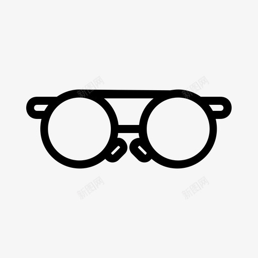 复古眼镜时尚眼镜图标svg_新图网 https://ixintu.com 假日 复古 时尚 眼镜 系列