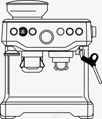 咖啡机自动浓缩咖啡图标图标