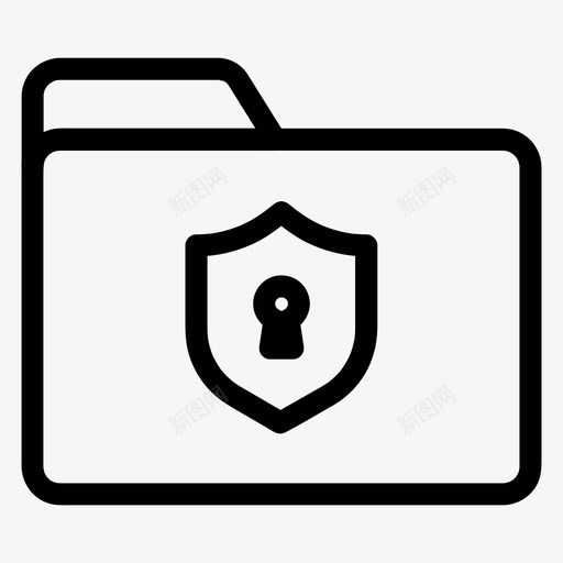 文件夹锁定文件密码图标svg_新图网 https://ixintu.com 保护 安全 密码 文件 文件夹锁定