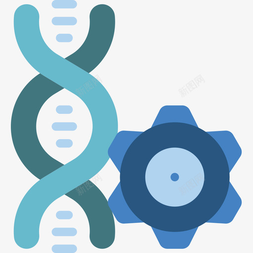 Dna茎10扁平图标svg_新图网 https://ixintu.com Dna 扁平