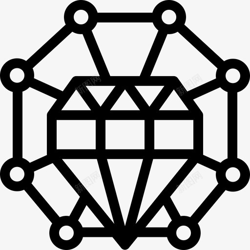 钻石策略35直线型图标svg_新图网 https://ixintu.com 直线 策略 线型 钻石