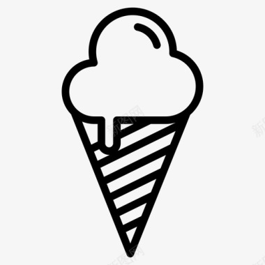 冰淇淋蛋卷美味图标图标