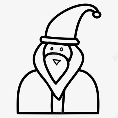 圣诞老人圣诞服装圣诞角色图标图标