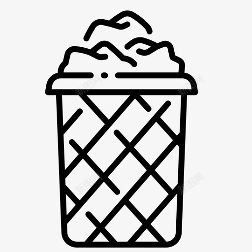 垃圾箱篮子纸张图标svg_新图网 https://ixintu.com 办公 回收 垃圾桶 垃圾箱 空间 篮子 纸张