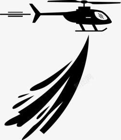 野火水上直升机空中消防滴水图标高清图片