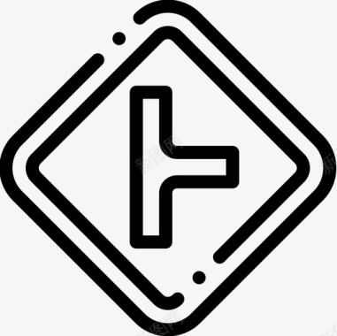 交叉口交通标志13线形图标图标