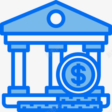 银行银行89蓝色图标图标