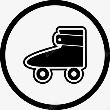 溜冰鞋运动和游戏图标图标