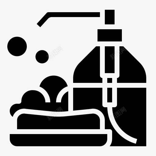 肥皂清洁健康图标svg_新图网 https://ixintu.com 健康 卫生 固体 洗涤 清洁 肥皂