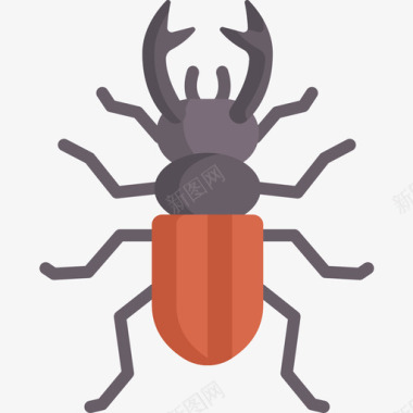 甲虫昆虫22扁平图标图标