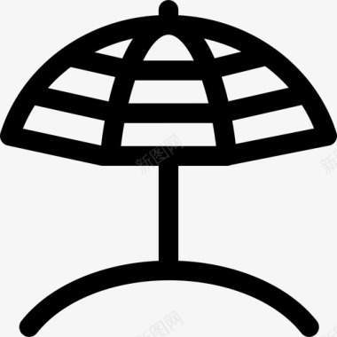 伞暑假31直线型图标图标
