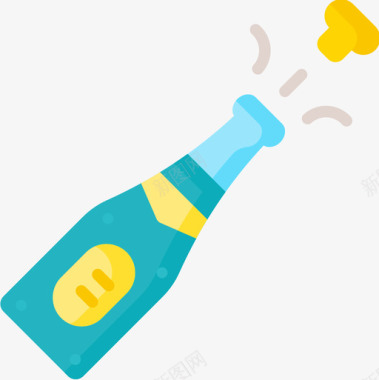 香槟生日120平淡图标图标