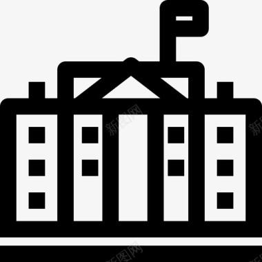 白宫美国建筑图标图标