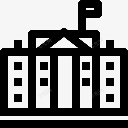 白宫美国建筑图标svg_新图网 https://ixintu.com 地标 建筑 文化 白宫 美国