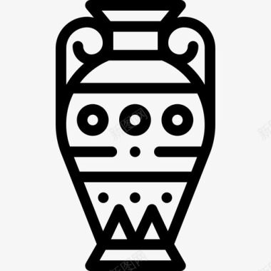花瓶埃及60直纹图标图标