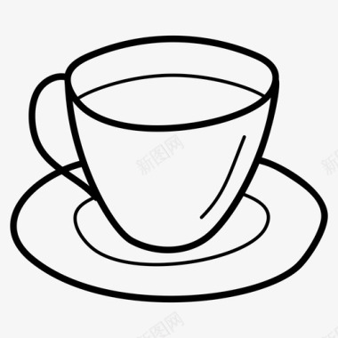 茶杯热饮料热茶图标图标