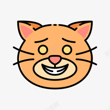 猫猫表情1线性颜色图标图标