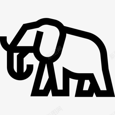 大象动物63直系图标图标