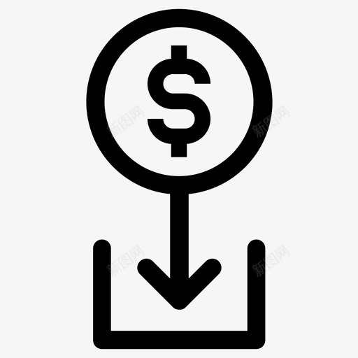 收入插入硬币支付图标svg_新图网 https://ixintu.com 插入 支付 收入 硬币 结算 货币